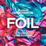 10张全息渐变褶皱铝箔无缝图案，JPG格式